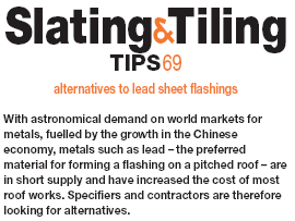 alternatives to lead sheet flashings
